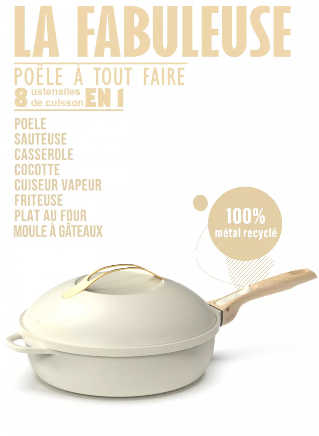 Nur 63.96 EUR für La fabuleuse poêle 8 en 1 - Cookut Online im Shop.